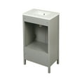 thumbnail image 5 of Canddidliike 30" Freestanding Bathroom Vanity with Sink, Carrara Engineered Marble Vanity Top with Under-mounted Rectangular Ceramic Sink and Solid Wood Frame, Gray, 5 of 13