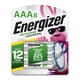 thumbnail image 1 of Energizer Rechargeable AAA Batteries, 700 mAh NiMH, Pre-charged, Chargeable for 1,000 Cycles, 8 Count, 1 of 9