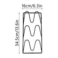 thumbnail image 3 of Stainless Steel Wall Mounted Lid Storage Rack Three Layer Space Saving Organizer for Kitchen Cabinet Door, 3 of 6