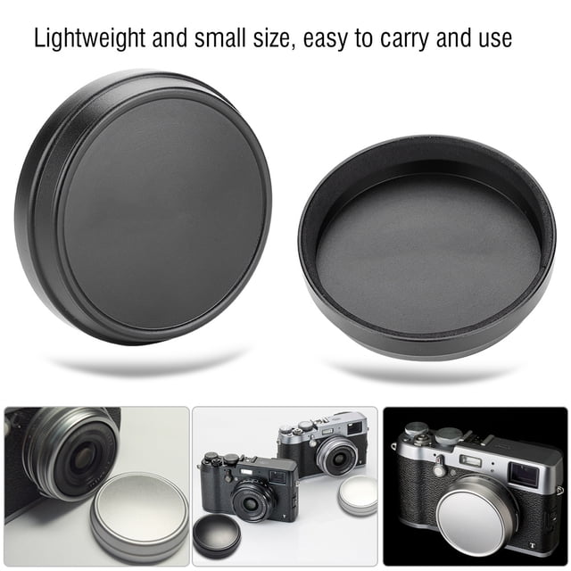 Tapa Frontal de Metal para Lente Profesional para X100 Tapas Ligeras y Duraderas X100S X100T Accesorio de Fotografía Plata Impermeable Resistencia a los Arañazos ANGGREK Otros