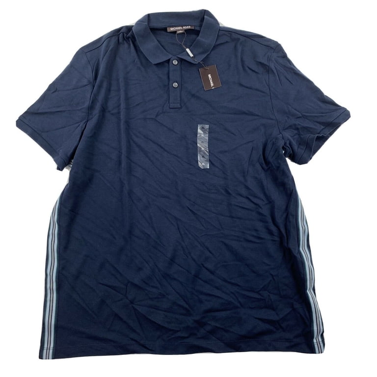 Michael Kors Mens Polo Shirt Short Sleeve Casual Collared Top Navy