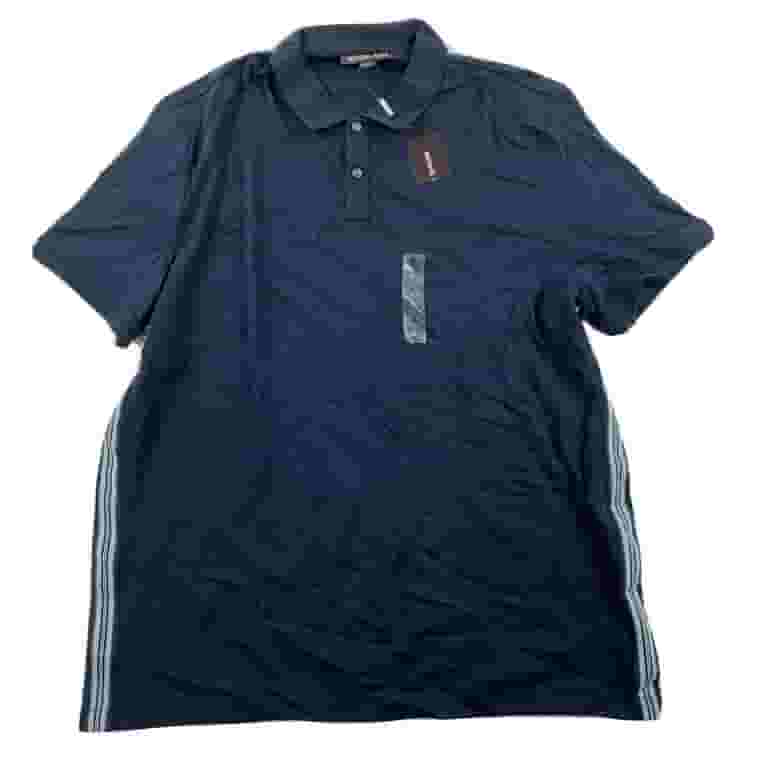 ポロシャツ MICHAEL KORS Men Polo Shirts CB95FGVC93401 Dark Blue Michael Kors Mens Polo Shirt Short Sleeve Casual Collared