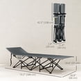 thumbnail image 3 of Outsunny Lit de Camp pour Adultes avec Coussin, Lit Pliant, Gris Foncé, 3 of 10