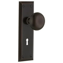 Nostalgic Warehouse Nyknyk_Psg_238_Kh New York Solid Brass Passage Door Knob Set - Bronze