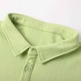thumbnail image 6 of Men's Polo Shirts Casual Long Sleeve Solid Color Buttons Lapel Thin Breathable Tops Bottoming Comfortable Loose Mens T Shirts Light Green L, 6 of 7