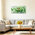 thumbnail image 2 of ZHONGYUTONG Green and Grey Canvas Wall Art Abstract Floral Paintings Wall Decor Modern Green Flower Artwork Prints for Bedroom Living Room Home Decor Framed (12.00" x 24.00"), 2 of 5