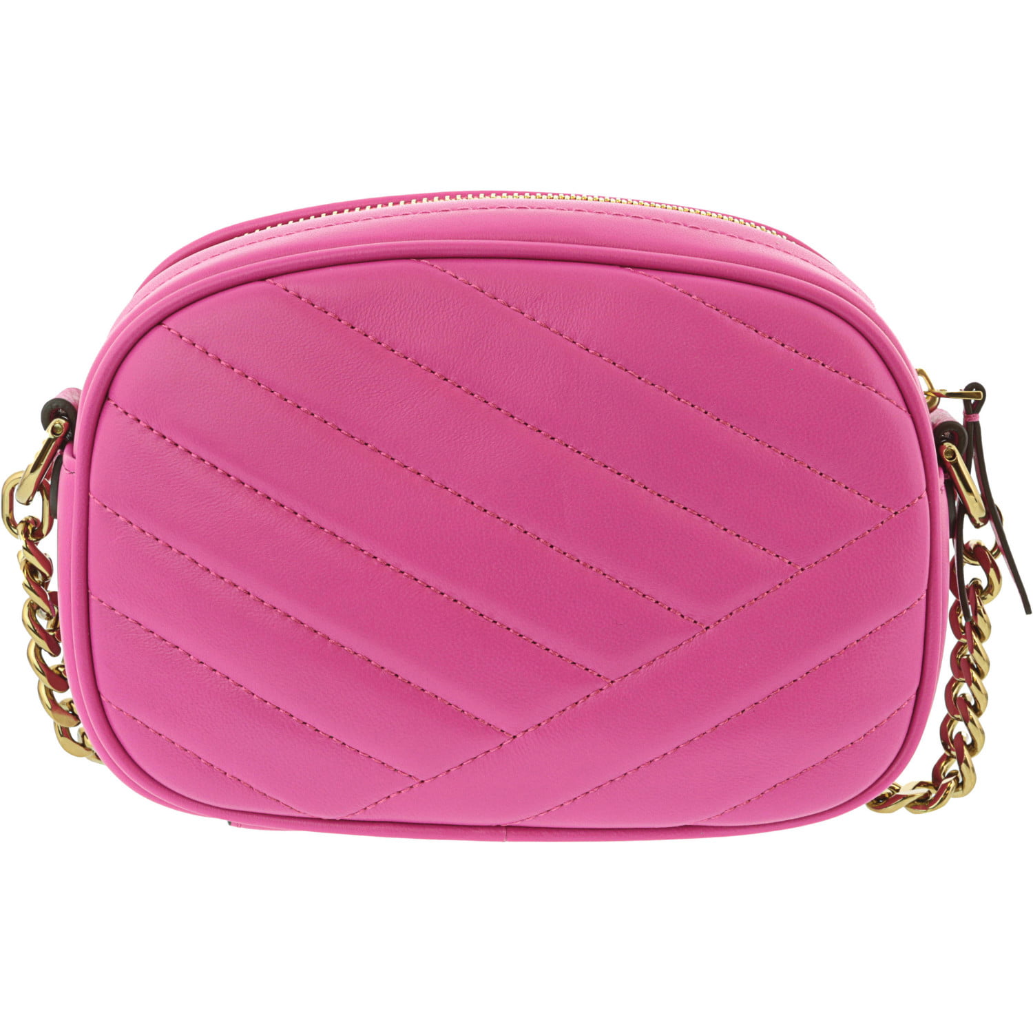 Tory Burch Women's Kira Cevron Camera Bag Leather Shoulder - Crazy Pink -  