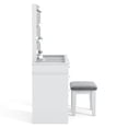 thumbnail image 3 of Furniture of America Varbo Solid Wood 3-Piece Vanity Set with Bulbs in White, 3 of 4