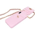 thumbnail image 6 of Compatible with iPhone 12 Mini Wallet Case with Crossbody Strap Lanyard Neck Strap Credit Card Holder with Purse Handbag Shoulder Strap Silicone Rubber Soft Protection Cover 5.4 inch Pink, 6 of 14