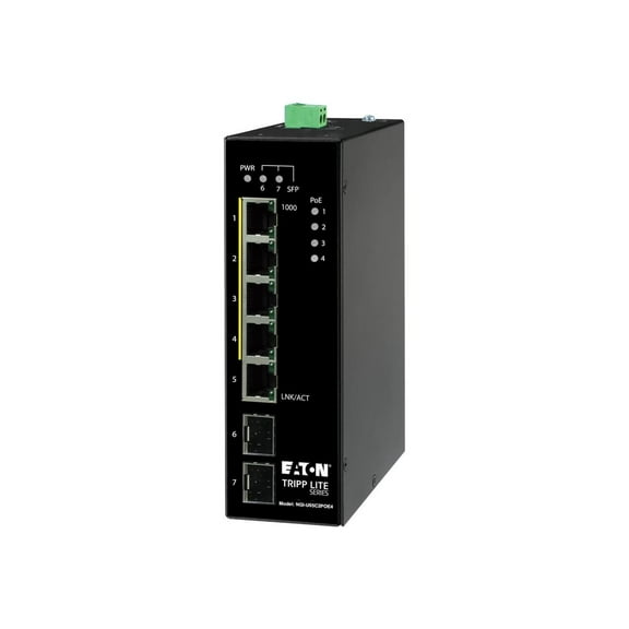 Tripp Lite 5 Port PoE  Unmanaged Industrial Gigabit Ethernet Switch NGIU05C2POE4