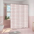 thumbnail image 2 of Valentine''s Day Shower Curtain, Weighted Bottom Romantic Love Theme Red Little Heart Farmhouse Girly Girly Fabric Bathroom Curtain Home Decor Waterproof Washable with 12 Hooks,72"x72", 2 of 6