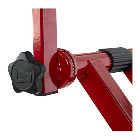 Gator Frameworks - Heavy-Duty 2-Tier X Stylee Keyboard Stand - Red