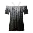 thumbnail image 5 of Blusa informal de manga corta con cuello en V y encaje con hombros descubiertos para mujer OAVQHLG3B Store  lin121212, 5 of 5