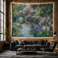 thumbnail image 6 of Garden Bridge Over a Flowering Pond, Peaceful Cottagecore Style for Garden Lovers, Floral Wall Art, Mother's Day Gift, Tapestry Wall Hanging for Bedroom and Living Room, 6 of 7