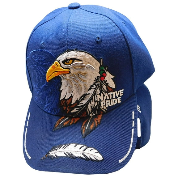 Native Pride American Eagle Shadow Royal Blue Ball Cap Hat