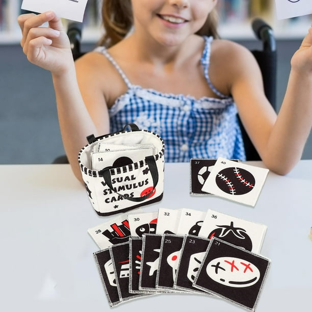 Juguete Montessori para habilidades motoras finas, juguete de aprendizaje sensorial con manos, tarjetas de reconocimiento de color para niños y niñas Negro