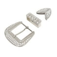 thumbnail image 2 of Silver Rhinestone 3-Piece Western Buckle Set for 1.5" Belts, 2 of 2
