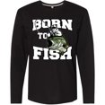 thumbnail image 3 of Inktastic Born to Fish Long Sleeve T-Shirt, 3 of 5