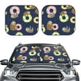 thumbnail image 2 of Balery 2 Piece Sloth with Donuts Car Windshield Sun Shade|Foldable Front Windshield Shade for Car Front Window for Most Sedans SUV Truck-Medium, 2 of 7