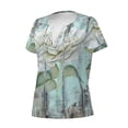 thumbnail image 2 of Naloa Vintage Rose1 Print T-Shirts Short Sleeve V Neck Tees for Women Fashion Tops Trendy Lightweight Soft Casual Summer Outfits Clothes, 2 of 5