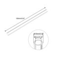 thumbnail image 2 of Uxcell Acrylic Pipe Clear Rigid Round Tube 6mm(1/4") ID 10mm(3/8") OD 6" for Lamps and Lanterns, Water Cooling System, 2 of 5