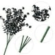 thumbnail image 3 of Juego de 2 hojas de eucalipto artificiales, en blanco y negro, flores falsas para arreglos florales navideños, coronas, fotografía de bodas, 3 of 5