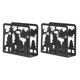 thumbnail image 1 of Servilletero de cocina galvanizado de acero inoxidable con tema navideño, color negro, 2 uds., para fiesta en casa, alce navideño, 1 of 12