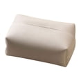 thumbnail image 2 of Funda para caja de pañuelos de piel sintética, práctico organizador de pañuelos faciales Blanco, 2 of 7