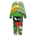 thumbnail image 3 of Looney Tunes Marvin The Martian Kids Hooded Jumpsuit Union Suit Onesie One Piece Blanket for Boys Girls, 3 of 7