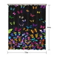 thumbnail image 5 of Black Butterfly Colorful Wings Pattern Shower Curtain 72"x84" ,Bathroom Decorative Shower Curtains Set with 12 Hooks,Modern Waterproof Washable Shower Curtain, 5 of 6