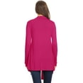 thumbnail image 3 of Women's Lightweight Casual Open Front Long Sleeve Solid Cardigan Office Wear S-3XL, 3 of 4
