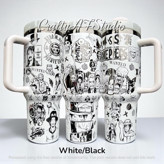 Star Mug 40Oz Straw Hat Pirates Anime Manga Series Laser Engraved Tumbler - Tumbler With Handle, To-Go Coffee Mug 40oz