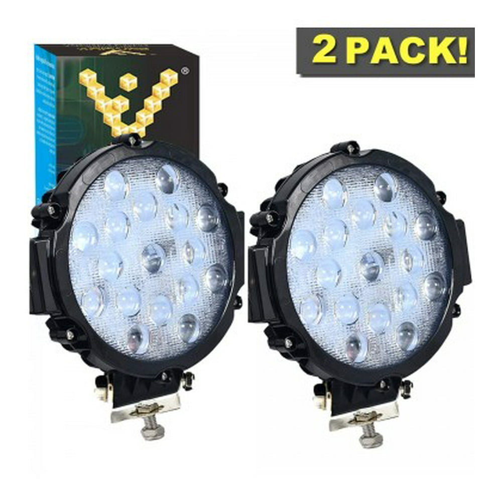 LED Work Light 6 Inch 51W Round LED Spot Light Slim Fit for Offroad