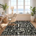thumbnail image 3 of Design&I 8'x10' Washable Area Rug Trash Lettering Phrase Motifs Decorations Accessories for Living Room, Family Extra Large Skid-Resistant Low Profile, 3 of 7