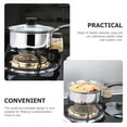 thumbnail image 2 of Stainless Steel Saucepan With Lid Single Handle Soup Pot Milk Heating Pot Random Lid Style, 2 of 8