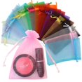 thumbnail image 4 of Tojwi 50 Bolsas De Organza, Colores Mezclados, 9 X 11 Cm, Bolsa De Organza Con Cordón De Satén, Bolsa De Regalo Para Fiesta De Boda, Bolsas Para Relojes Y Joyas, 4 of 7