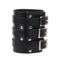 thumbnail image 4 of Joyería Unisex De La De proteger Del Punk De Las Mujeres Hombres Negro Fernando Pulsera cruzada multicapa, 4 of 8