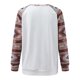 thumbnail image 5 of Moda mujer manga larga o-cuello impreso blusa casual sudadera tops Pompotops gfhjh18365, 5 of 7