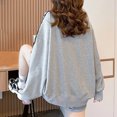 thumbnail image 3 of Gibobby Casual Sudadera para Mujer Sudadera de manga larga con cuello redondo para mujer(Gris,G), 3 of 4