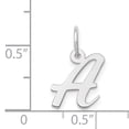 thumbnail image 4 of 14K White Gold Small Script Initial Letter A Charm, 4 of 4
