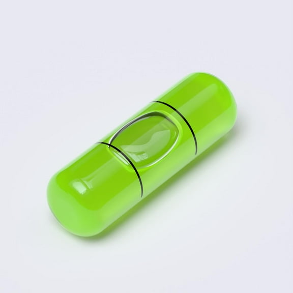 Replacement Level Glass Vial, Spirit Bubble Level, No Nib, Accurate, Green, 25mm x 8mm, (63/64 x 5/16 in)
