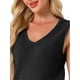 thumbnail image 5 of Conjunto de lounge para mujer INSPIRE CHIC Pjs Top de tanque y pantalones cortos V cuello de punto Pijama Set L Negro, 5 of 6