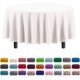 thumbnail image 1 of Nvzi 12-Pack Premium disposable Plastic Tablecloth 84in. Round Table Cover - White, 1 of 5