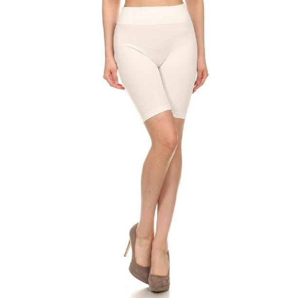 Yelete Women Workout Yoga Seamless Biker Shorts High Waist NonSee