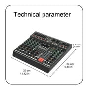 6 Mono Channels Mixing Console 99 Digital Effects Bluetooth USB PC Sound Mixer With 48V For Church AM-GT6 ,Easy to Operate