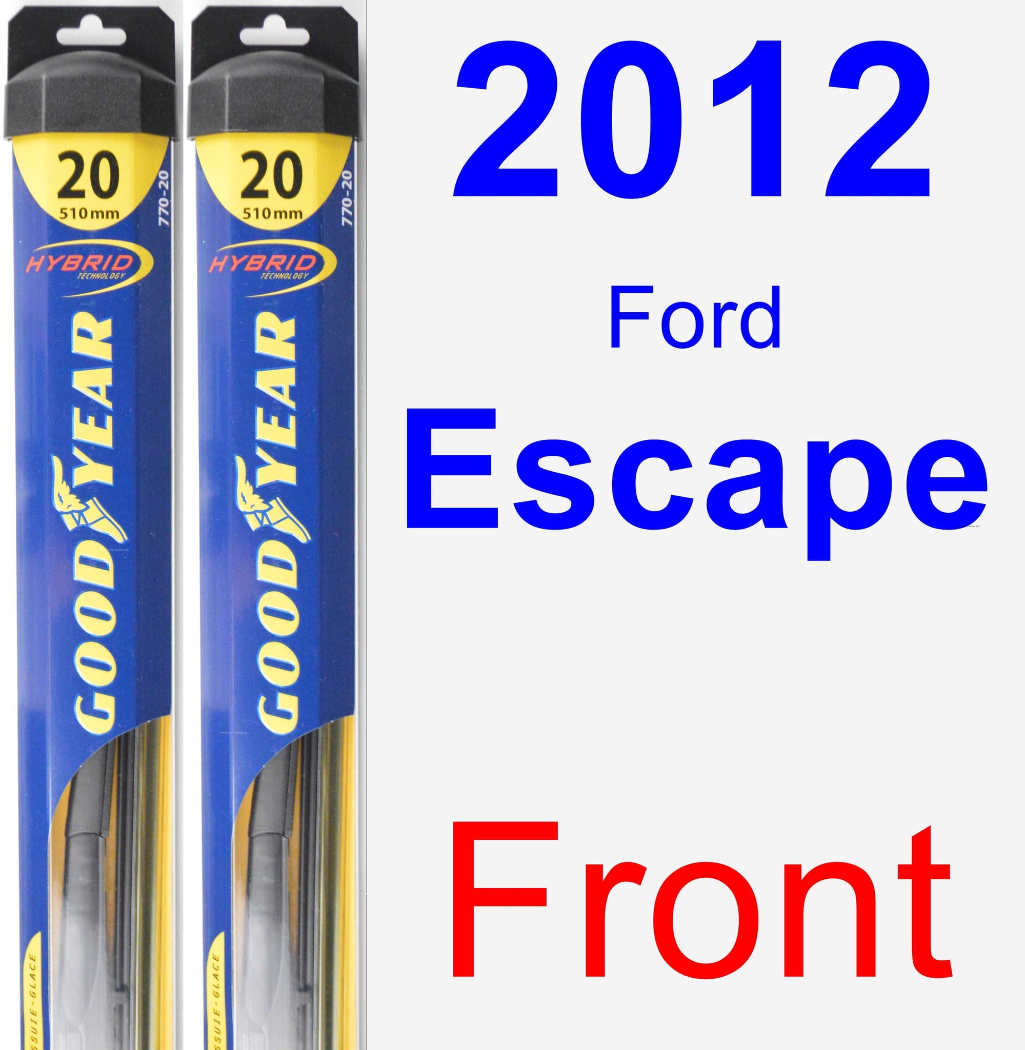 2012 ford escape wiper blade size