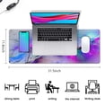 thumbnail image 3 of Improve Your Gaming with our Large Mouse Pad: Non-Slip Rubber Base, Stitched Edges, Stunning Colorful Galaxy Design (31.5x11.8in), 3 of 7