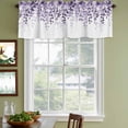 thumbnail image 5 of 2 Panels Purple Valance for Windows, Eucalyptus Leaves Light Filtering Kitchen Curtains, Rod Pocket Window Treatment Curtain Valances for Living Room Bedroom, 60"x18", 5 of 9