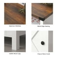 thumbnail image 2 of DreamCurship Farmhouse Nightstand, Rustic Side Table with Shelf for Small Space, White Bedside Table Set for Bedroom, Pure White & Brown, 2 of 8