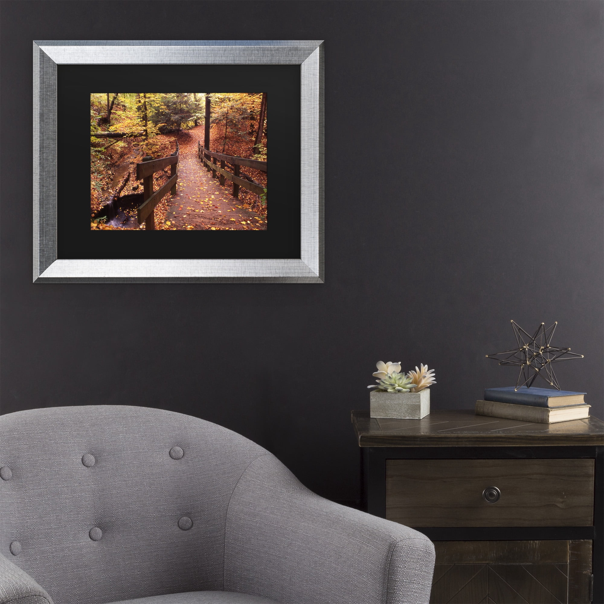 Trademark Fine Art 'Autumn Bridge' Canvas Art by Kurt Shaffer